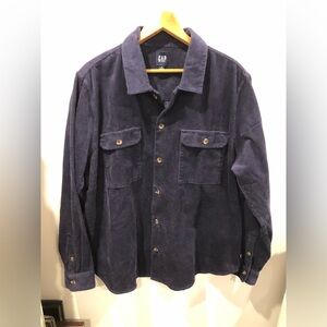 GAP Men's Navy Blue Corduroy Shirt